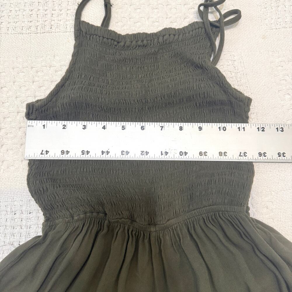 Mimi Chica large smocked cropped wide leg jumpsuit pant pockets P 3098 - Picture 3 of 11